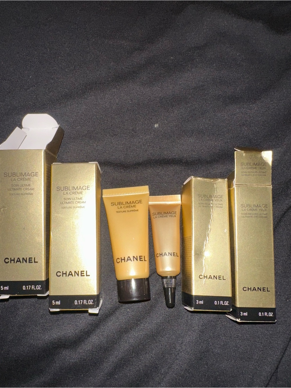 CHANEL Sublimage La Crème Face & Eye Set in Gold